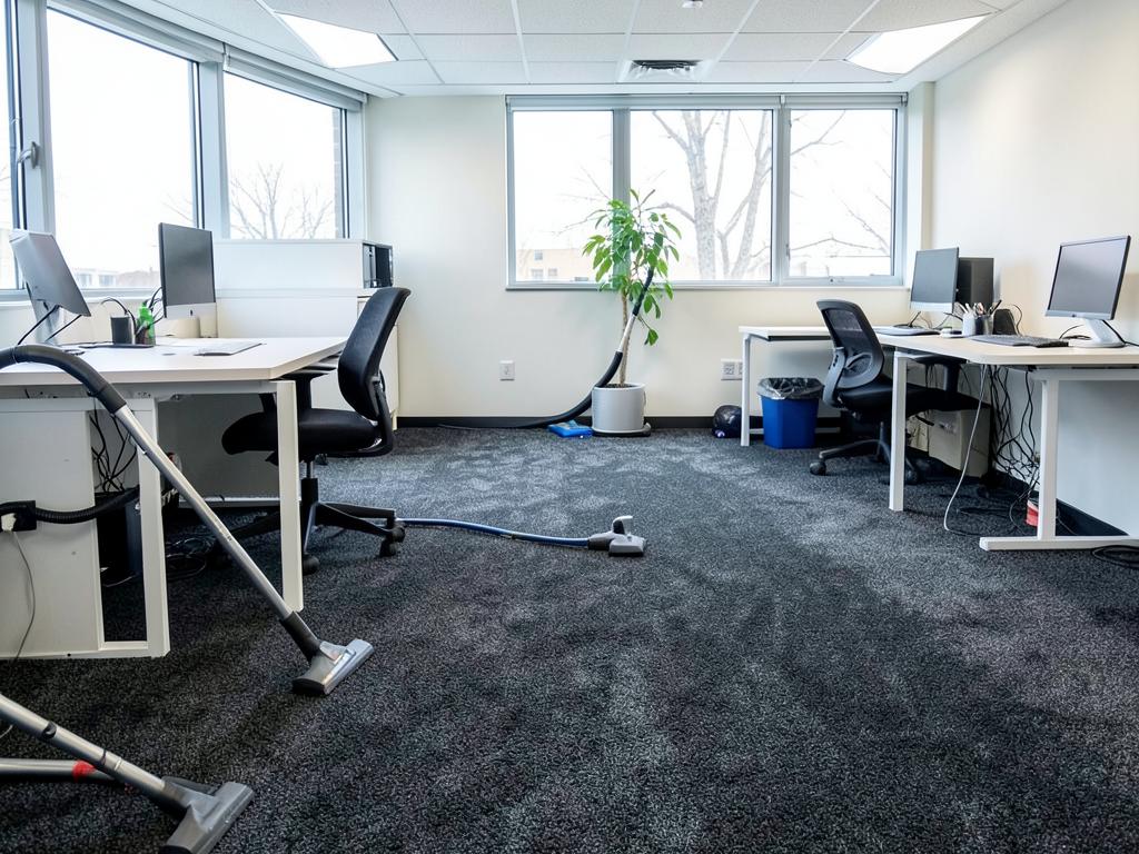 Teppichreinigung Büro — Nachher